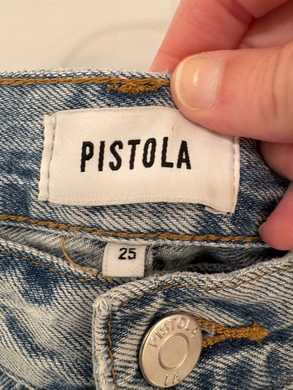 Pistola Distressed High Rise Denim Shorts Size 25 - Picture 2 of 9
